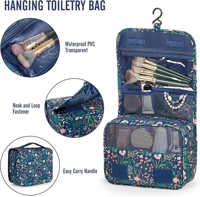 Veken 8 Set Packing Cubes for Travel Essentials, Suitcase Organizer Bags in 4 Sizes, Carry-On Luggage Accessories with Large Laundry & Hanging Toiletry Bag, Must-Have for Airplane, Road Trip & Camping