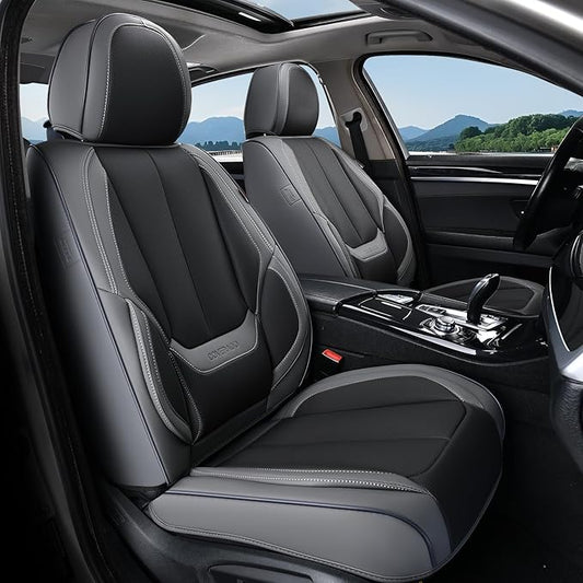 Coverado Seat Covers, Car Seat Covers Front Seats, Car Seat Cover, Car Seat Protector Waterproof, Car Seat Cushion Nappa Leather, Seat Covers Carseat Cover Universal Fit for Most Cars