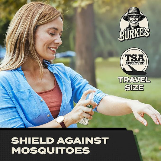 Burke's Natural Mosquito Repellent, DEET Free Mosquito Spray for Outdoor & Travel, 3 oz (90mL)