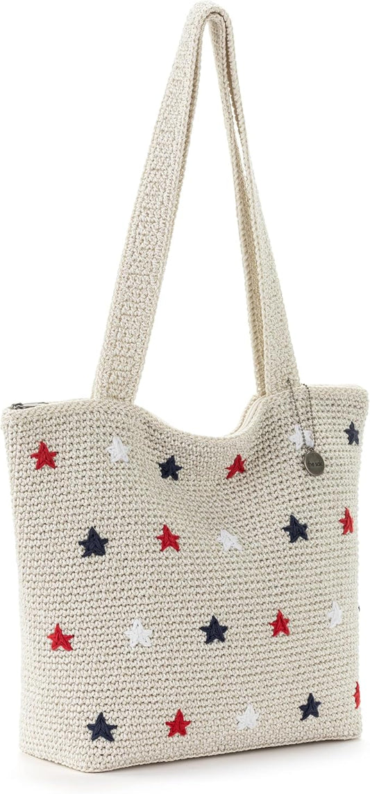 The Sak Casual Classics Tote Bag - Hand Crochet Woman's Purse For Everyday, Travel, Beach Bag - Handbag With Shoulder Straps