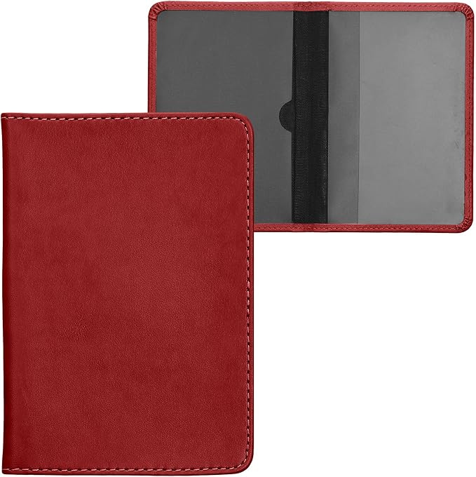 kwmobile Registration and Insurance Holder - Car Document Holder for Vehicle Documents and Cards - PU Leather - Black