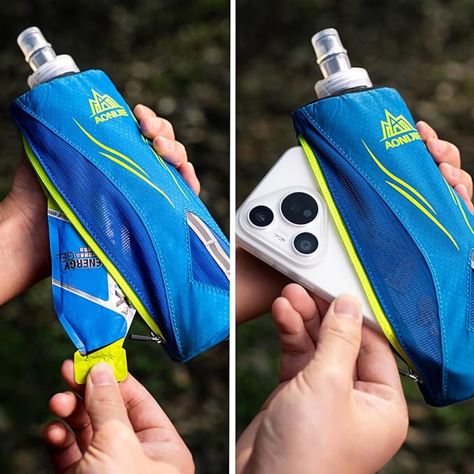 Azarxis TPU Soft Flask Collapsible Water Bottles BPA-Free 250ml 350ml 500ml 600ml for Hydration Vest Pack Running Hiking Cycling Climbing