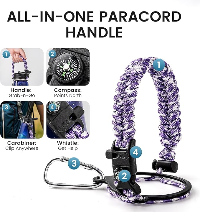 40oz Insulated Water Bottle, Triple Wall Vacuum Stainless Steel Water Bottles - Keeps Cold 48H, Reusable Metal water flask Jug for Gym, Sports, Camping, Hiking,Travel, Aurora-Purple