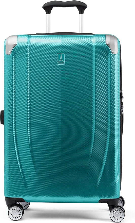 Travelpro Pathways 3 Hardside Expandable Luggage, 8 Spinner Wheels, Lightweight Hard Shell Suitcase, Checked Medium 25 Inch, Kayak