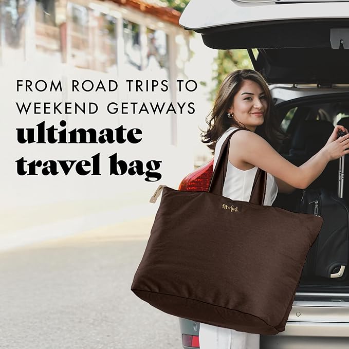 Fit & Fresh Large Beach Bag for Women - Extra Large Travel Tote With Pockets