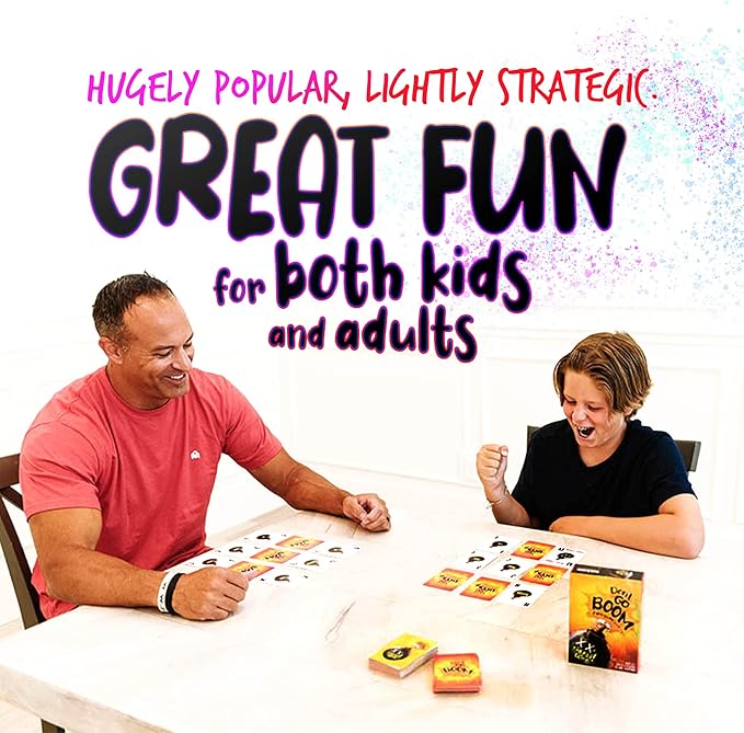 Inspiration Play Don’t Go Boom Family Card Game - Simple and Fun Card Game for Kids and Adults (2-6 Players)