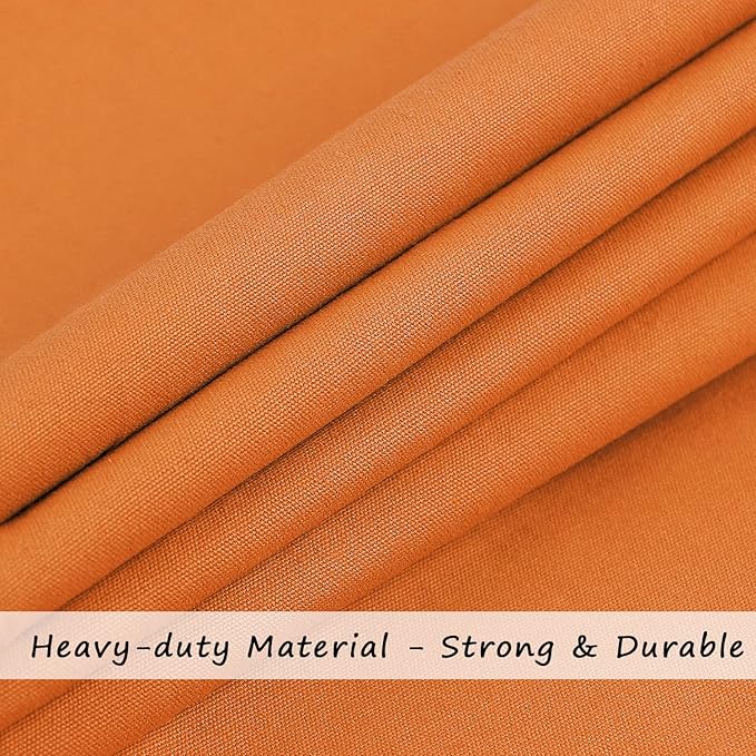 Cotton Canvas Laundry Bag with Handles & Drawstring Straps, Heavy Duty Extra Large Laundry Bags for Laundromat and Household, 25.5x34 Inch, Orange