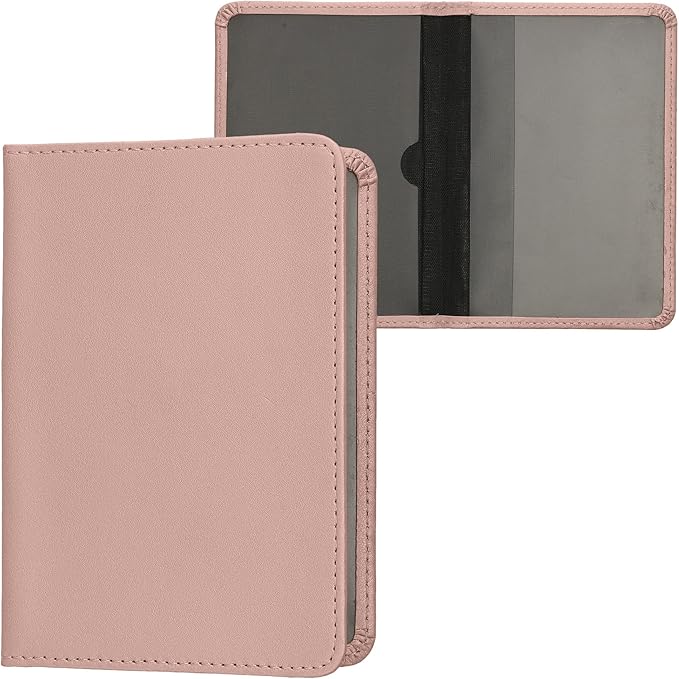 kwmobile Registration and Insurance Holder - Car Document Holder for Vehicle Documents and Cards - PU Leather - Black
