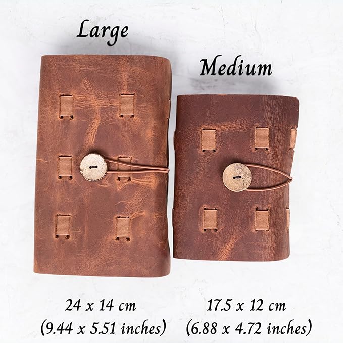 HARDISTON Custom Genuine Leather Electronic Cable Organizer Bag Handmade Travel Cord Organizer Roll Case for Hard Drives, Cables, Charger, Phone, USB, SD Card (Medium - Brown)
