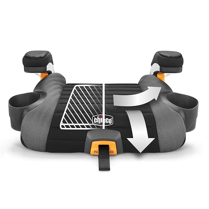 Chicco GoFit Plus Backless Booster Car Seat with Latch Attachment and Quick-Release Latch Removal, Travel Booster Seat for Car, Portable Car Booster Seat for Children 40-110 lbs. | Vivaci/Pink