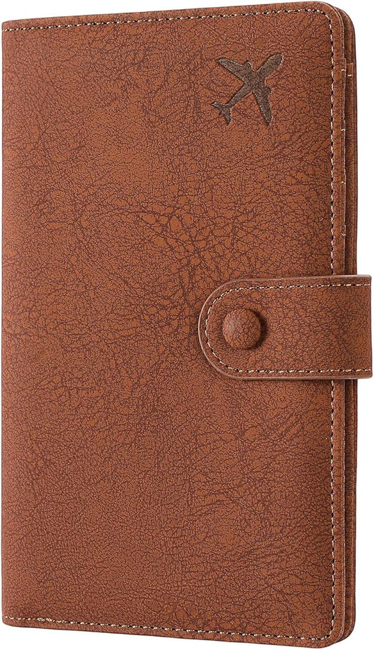 RFID Blocking Passport Wallet Cover Case Travel Document Organizer for Women and Men,Travel Wallet for Credit Card