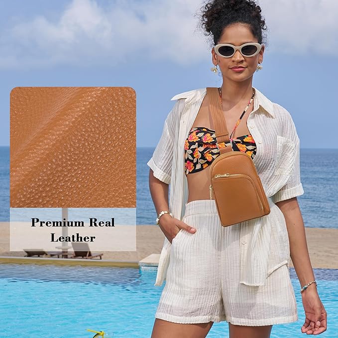 INICAT RFID Blocking Sling Bag Anti Theft Crossbody Bags Women Valentine's Day Gifts Travel Purses Vegan Leather