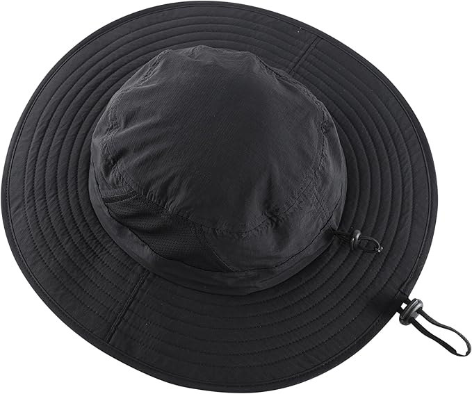 Connectyle Outdoor UPF50+ Men's Sun Hat Foldable Wide Brim Bucket Hat for Fishing Hiking Gardening Breathable Safari Hat