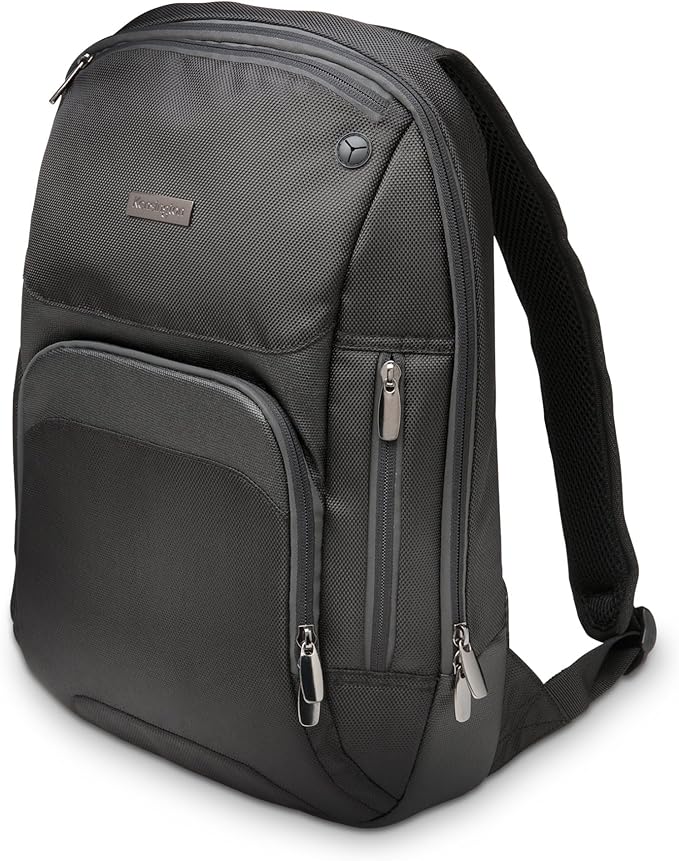 Kensington Triple Trek Slim Laptop Backpack for MacBooks, Chromebooks, Tablets & Ultrabooks up to 13-Inch-14-Inch (K62591AM), Black
