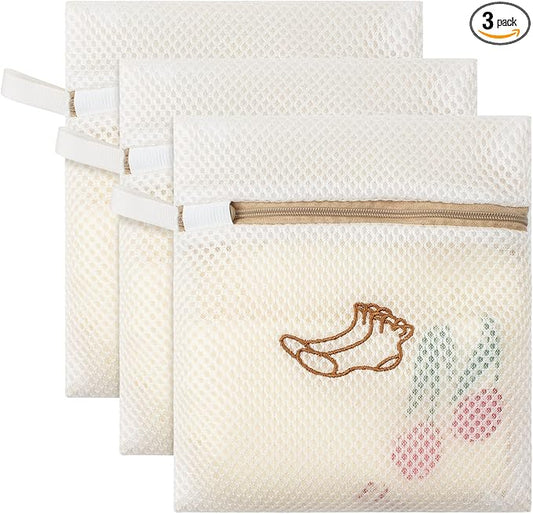 3 Pack Sock Laundry Bags by MDSXO- Small Durable Lingerie Delicates Bag for Washing Machine for Socks, Masks, Underwear [3 Pack]
