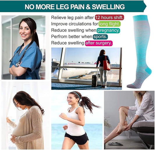 LEVSOX Compression Socks Women and Men, 20-30mmHg, Best for Nurses, Travel, Pregnancy