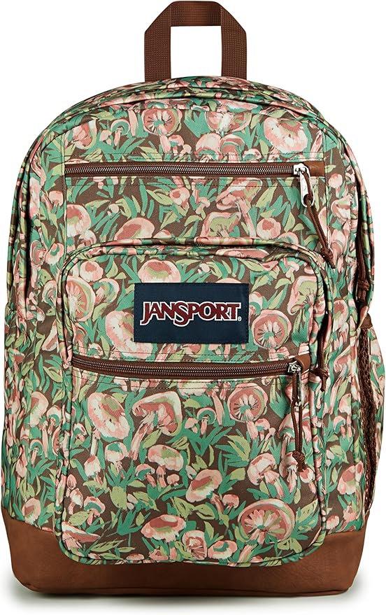 JanSport Cool Backpack with 15-inch Laptop Sleeve, Large Computer Bag Rucksack with 2 Compartments, Ergonomic Straps, Painterly Mushrooms