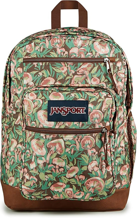 JanSport Cool Backpack with 15-inch Laptop Sleeve, Large Computer Bag Rucksack with 2 Compartments, Ergonomic Straps, Painterly Mushrooms