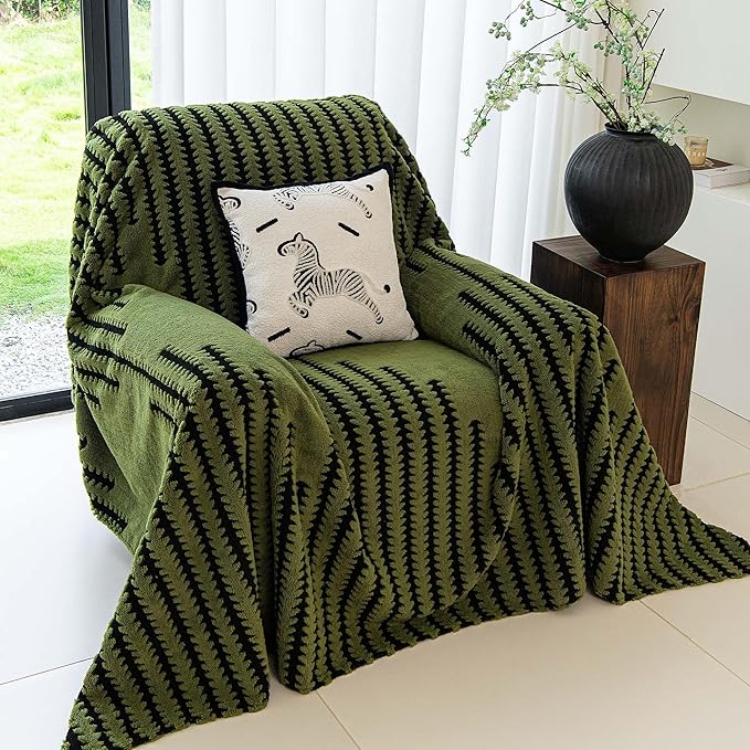 Non Slip Couch Covers for Cushion Couch Sofa, Pet Friendly Sofa Covers Washable, Heavy Duty Scratch Resistant Furniture Cover for Dogs, 71" x 91", Green