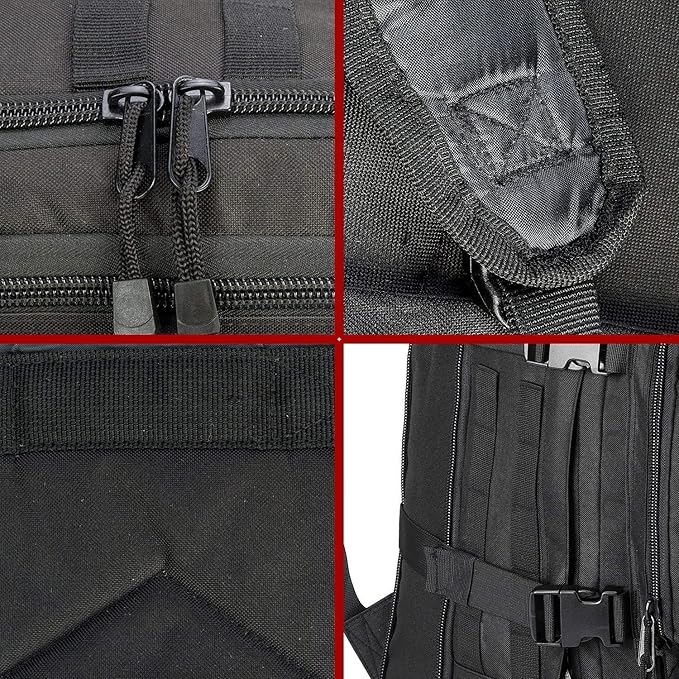 Greencity Laptop Backpacks Tactical 3 Day Expandable Bug Out Bag Classic Case Travel Hiking，Black