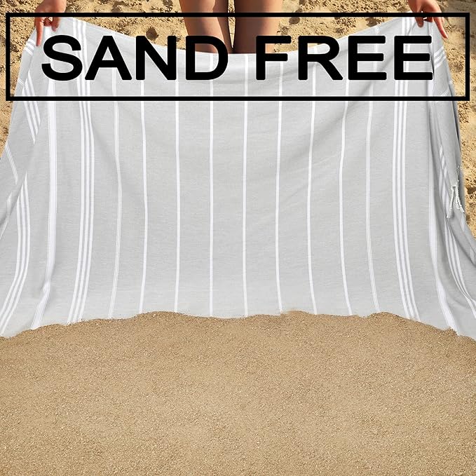 Beach Towel 2 Pack,Sand Free Beach Towels Oversized 39 x 72,Turkish Beach Towel Quick Dry Towel,Lightweight Pool Towels for Adults Travel Towel,Cool Beach Essentials Super Absorbent Towels