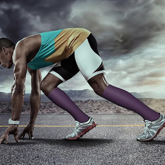 QUXIANG Copper Compression Socks for Women & Men Circulation (8 Pairs) - Best for Running Athletic Cycling - 15-20 mmHg