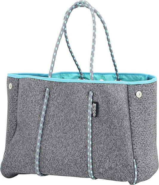 QOGiR Neoprene Multipurpose Beach Bag Tote with Inner Zipper Pocket … … … …