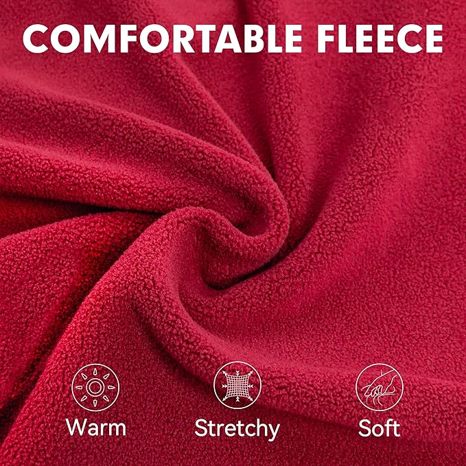 cyeollo Small Dog Christmas Sweater, Stretchy Soft Fleece Sweater Pullover Dog Vest Lightweight Turtleneck Warm Winter Doggie Clothes for Puppy Cats Apparel, Red S