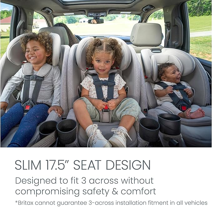 Britax One4Life Slim All-in-One Car Seat, 10 Years of Use, 17.5” SpaceSaver Design, Converts from Rear-Facing Infant Car Seat to Forward-Facing Booster Seat, ClickTight Installation, Sea Foam