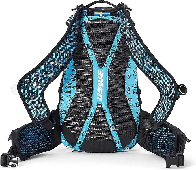 USWE Flow 25L - Backpack with Back Protector, for Bike, Mountainbike, MTB and E-MTB, Blue