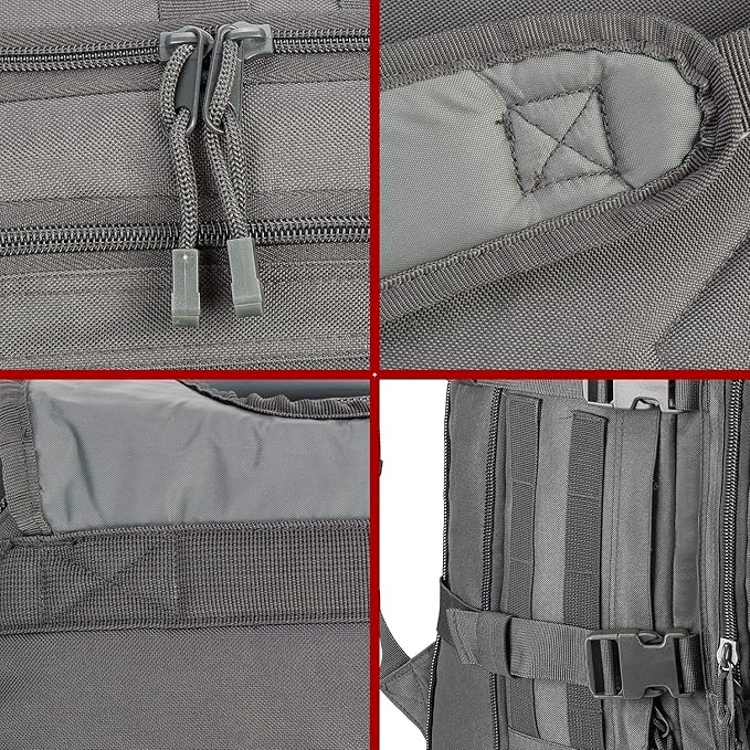 Greencity Laptop Backpacks Tactical 3 Day Expandable Bug Out Bag Classic Case Travel Hiking，Gray