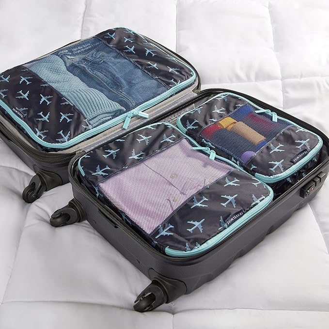 TravelWise Packing Cubes, Navy Airplanes, Set (5262367)