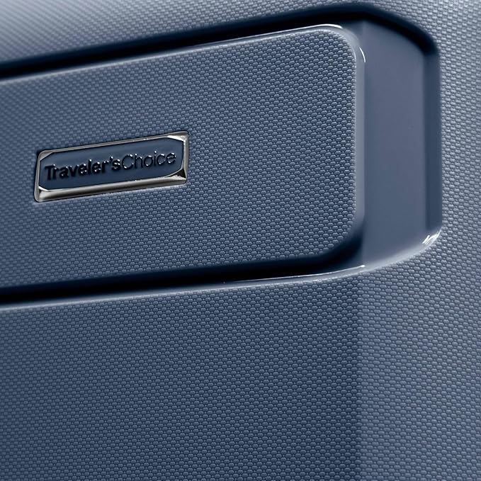 Traveler's Choice Pagosa Indestructible Hardshell Expandable Spinner Luggage, Slate Blue, 30-Inch Large