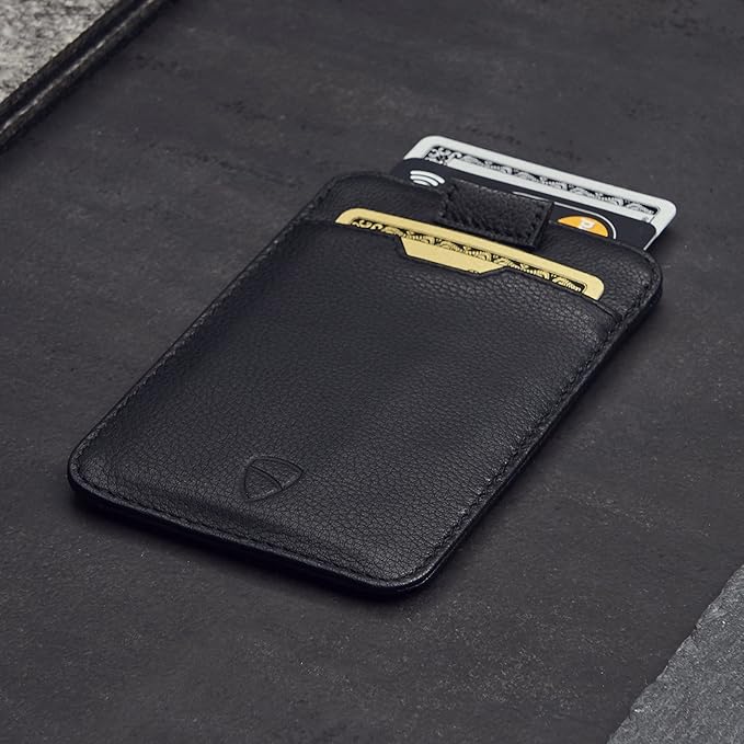 Vaultskin CHELSEA Mens RFID Blocking Slim Leather Card Wallet - Minimalist Front Pocket Cardholder
