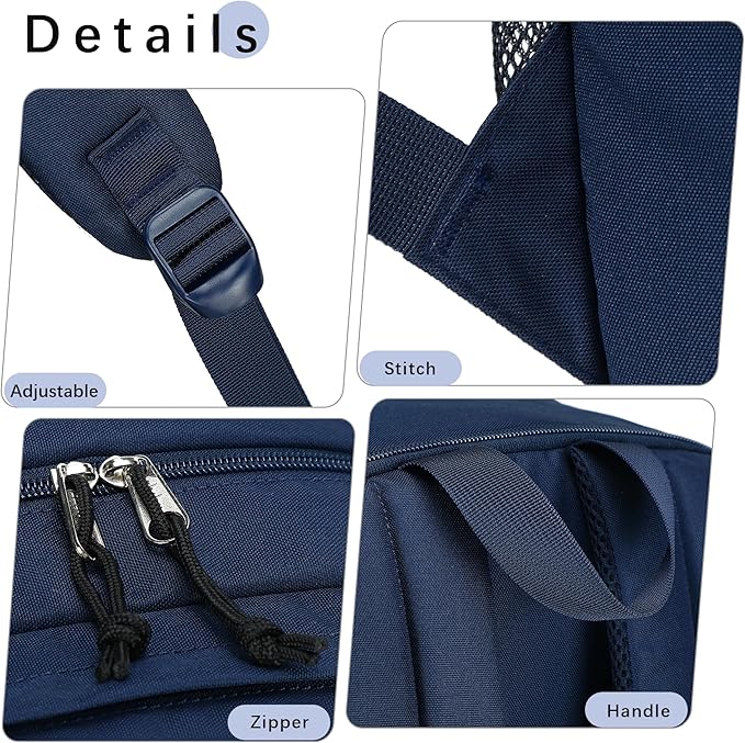 abshoo 29L Backpack for School College Bookbag Middle High School Backpacks Casual Daypack Travel Backpack (Navy)