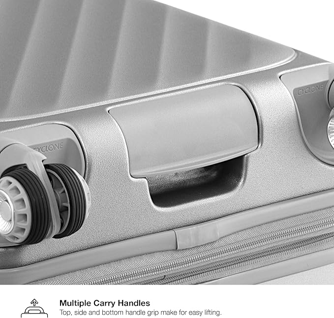 Traveler's Choice Elm Expandable Spinner Luggage Set, Matte Silver, 29" Large Checked