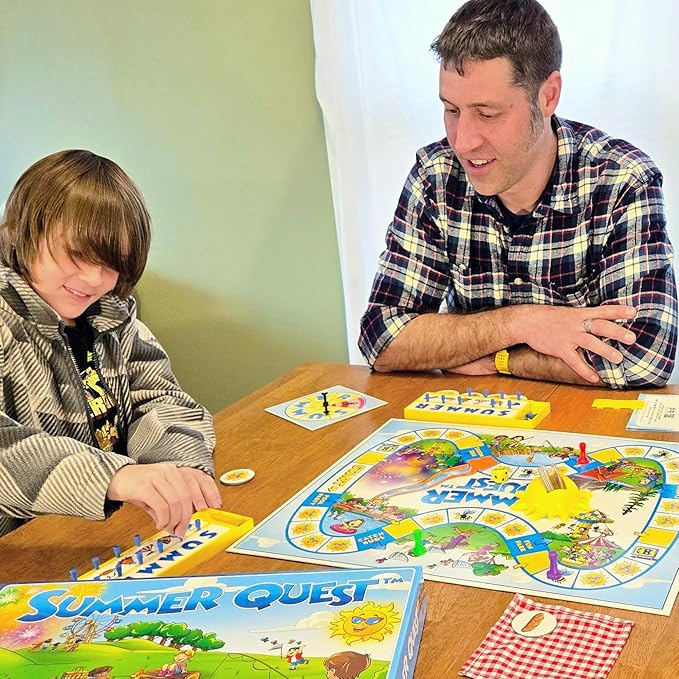 Summer Quest Board Game, Fun for Kids and Adults, 2-4 Players, Ages 5+, Family-Friendly Summer-Themed Activities & Strategic Gameplay, Skill-Building & Educational, Fun for All Seasons!