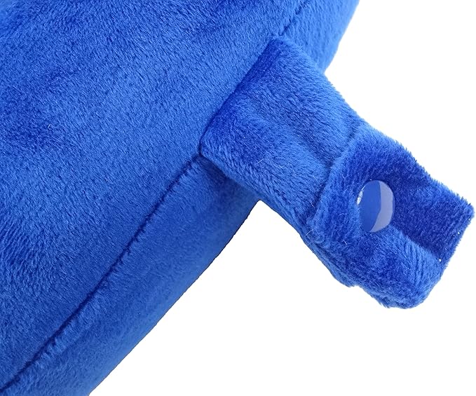 Kids Travel Neck Pillow - Cozy Soft Microfiber, Compact Design for Airplane, Car Seat, or Toddler Travel Support – Blue