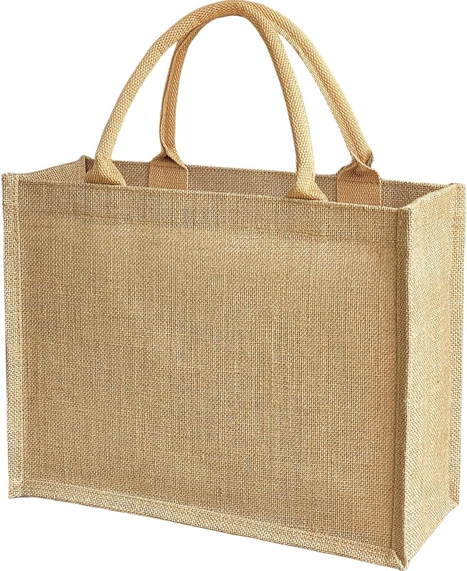 15PCS burlap tote bags jute bridesmaid gift Handbags13.8×5.5×10.5 inch