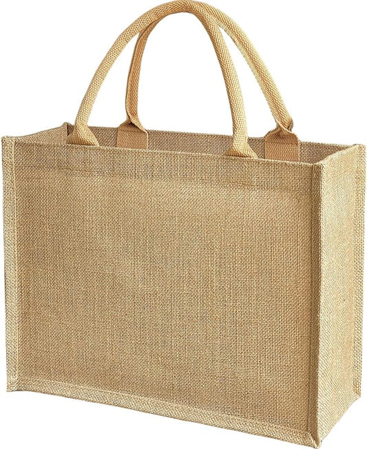 15PCS burlap tote bags jute bridesmaid gift Handbags13.8×5.5×10.5 inch