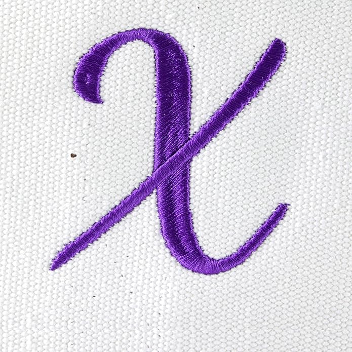 DALIX Monogrammed Beach Bag and Totes for Women Personalized Gifts Purple A - Z