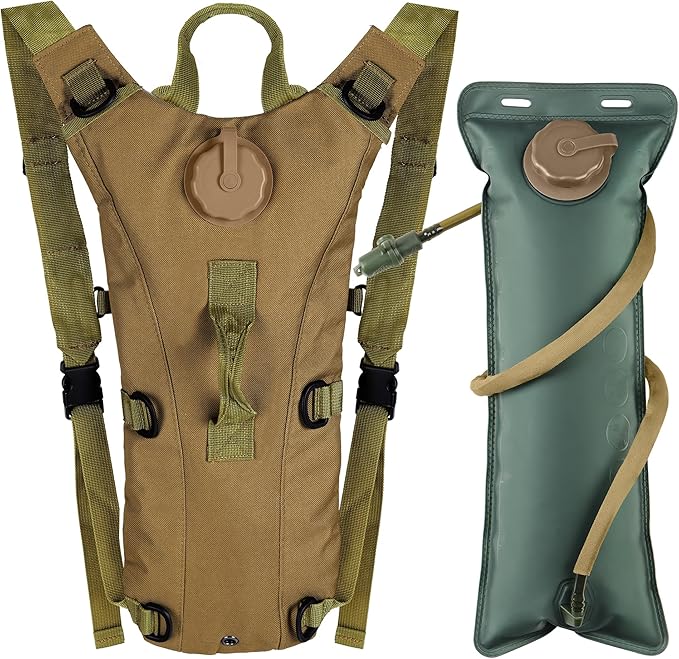 Outplea Tactical Rave Hydration Backpack with 3L Water Bladder for Men, Small Water Backpack for Hiking