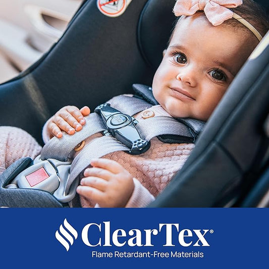 Chicco KeyFit Max ClearTex Infant Car Seat and Base, Rear-Facing Seat for Infants 4-30 lbs., Infant Head and Body Support, Compatible with Chicco Strollers, Baby Travel Gear | Legend/Black
