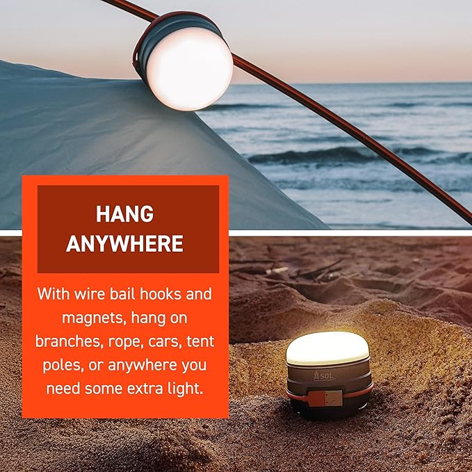 S.O.L. Venture 3000 Rechargeable LED Camping Light with Power Bank