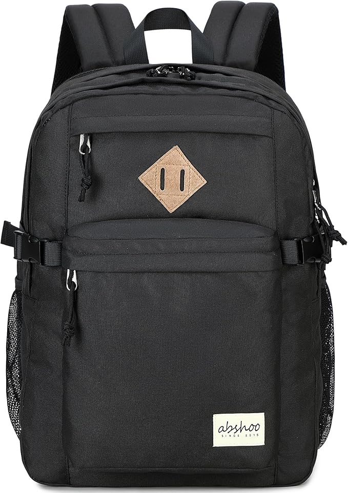 abshoo 29L Backpack for School College Bookbag Middle High School Backpacks Casual Daypack Travel Backpack (Black)