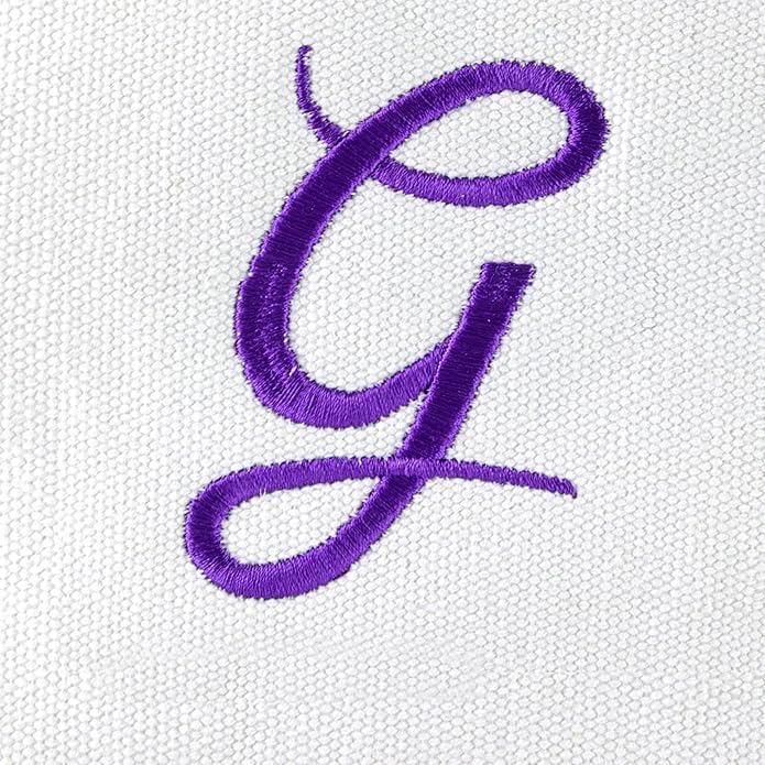 DALIX Monogrammed Beach Bag and Totes for Women Personalized Gifts Purple A - Z