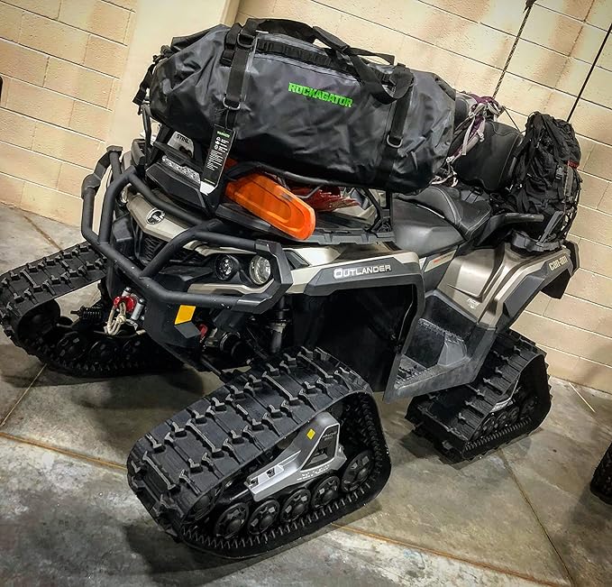 Waterproof Duffle Bag for Travel and Camping with Roll-Top Closure, Durable, All-Weather, and Versatile Dry Bag - Rockagator Mammoth Series (60 Liter, Light Blue)