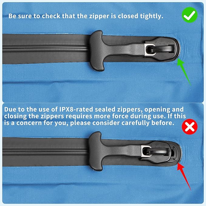 Vacuum Bag for Travel, Professional IPX8 Waterproof Reusable Vacuum Compression Bags for Travel Suitcases, Durable Space Saver Bag(2 Large,No Pump)