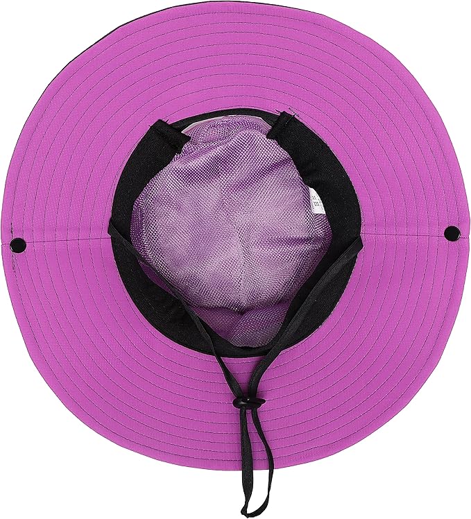 Womens Summer Sun Hat Beach Hat Wide Brim Outdoor UV Protection Hat Foldable Cool Mesh Ponytail Bucket Hat