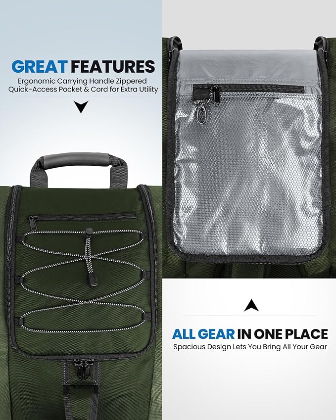 OutdoorMaster Boot Bag - 50L Ski Boots and Snowboard Boots Bag, Excellent for Travel with Waterproof Exterior & Bottom - for Men, Women and Youth